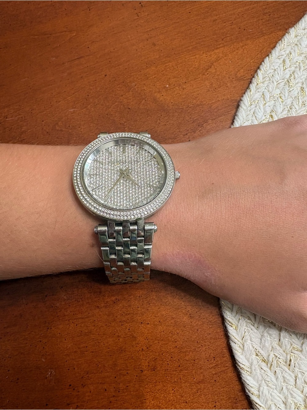 Michael Kors Silver Crystal Pavé Women's Bracelet Watch